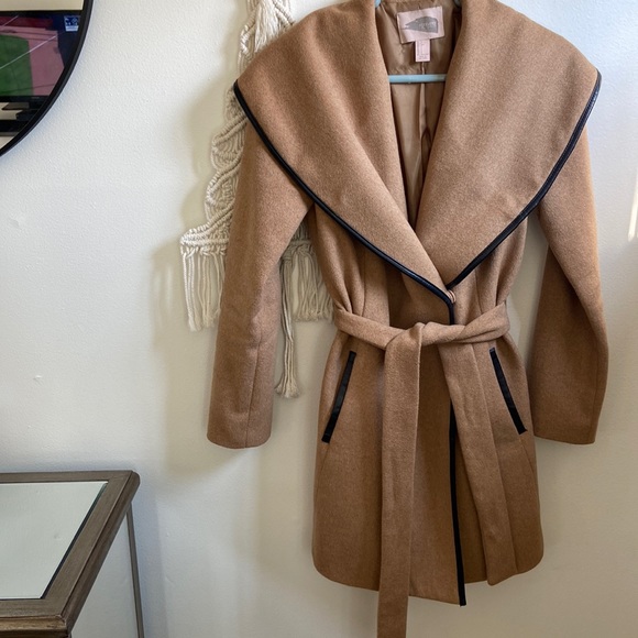 Forever 21 Jackets & Blazers - Camel Coat with Tie-Waist